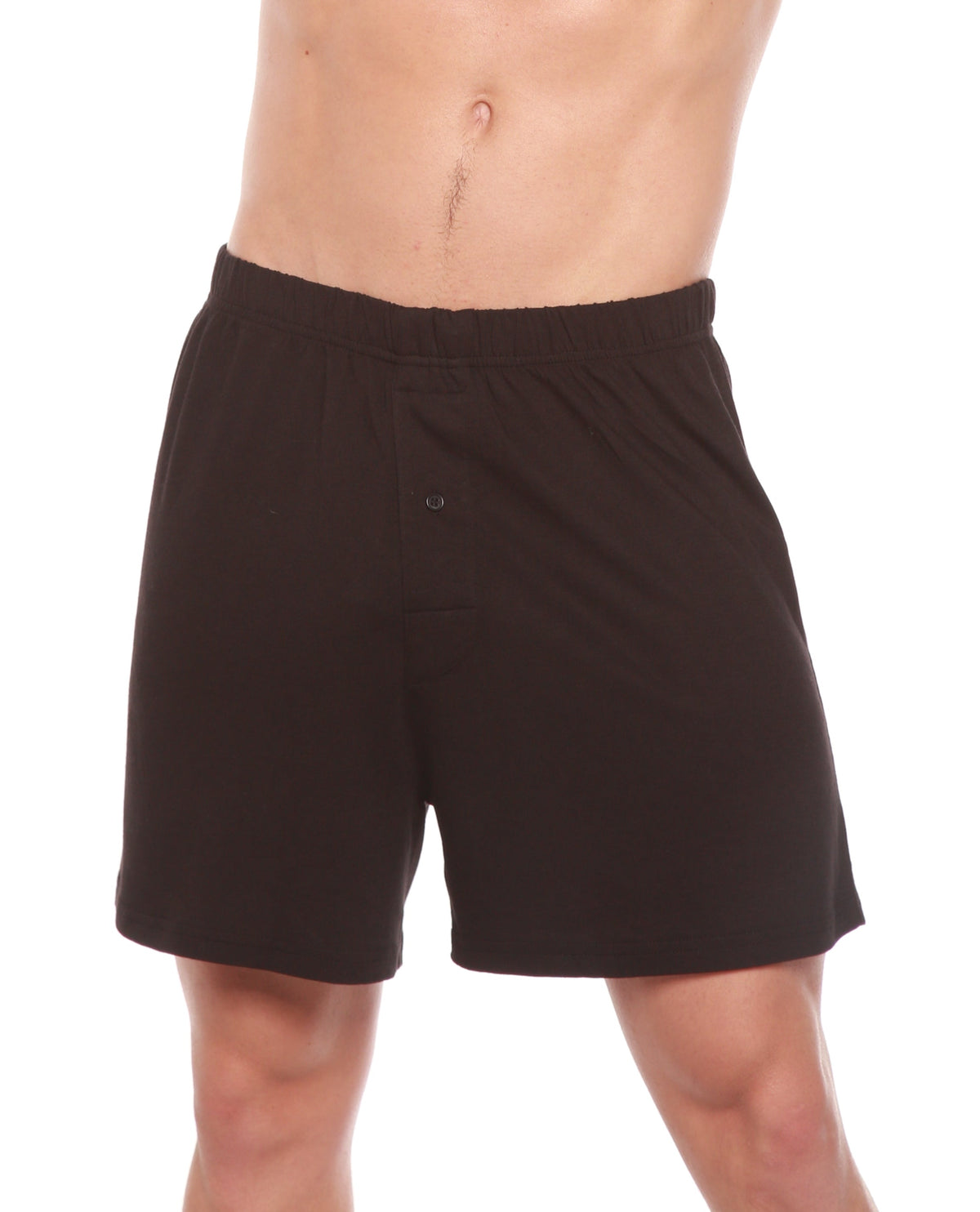 Men's black bamboo boxer shorts from Spun Bamboo, 5-pack, comfortable men's underwear with breathable bamboo fabric.