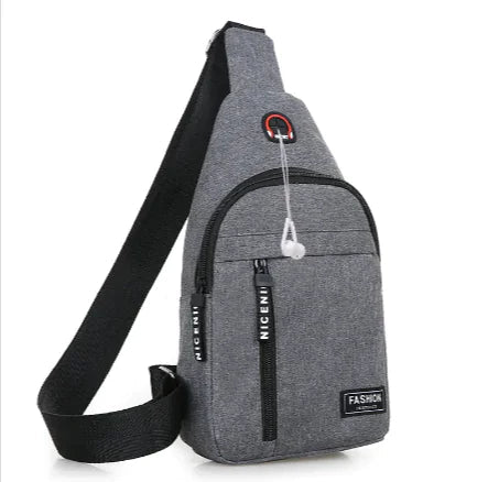 Men's Canvas Crossbody Bag - BACKUPMYFILESNOW