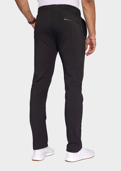 Men's black SCR Sportswear SCR Classic Athleisure Sweatpants with tapered fit and extra-long length, designed for activewear and comfort.