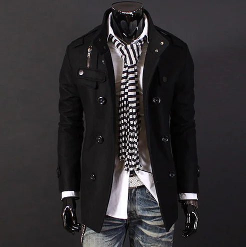 Men's New Fashion Woolen Coat - BACKUPMYFILESNOW