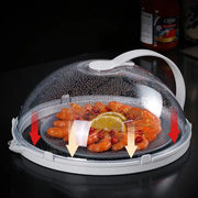Microwave Splash Cover High Temperature Resistant Microwave Guard Lid Transparent Food Heating Cover with Steam Vent and Handle - BACKUPMYFILESNOW.COM®