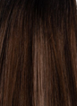 Rachel Paige XO Luxury Signature Weft Collection in midnight_hour, showcasing high-quality hair extensions with a sleek, dark shade.