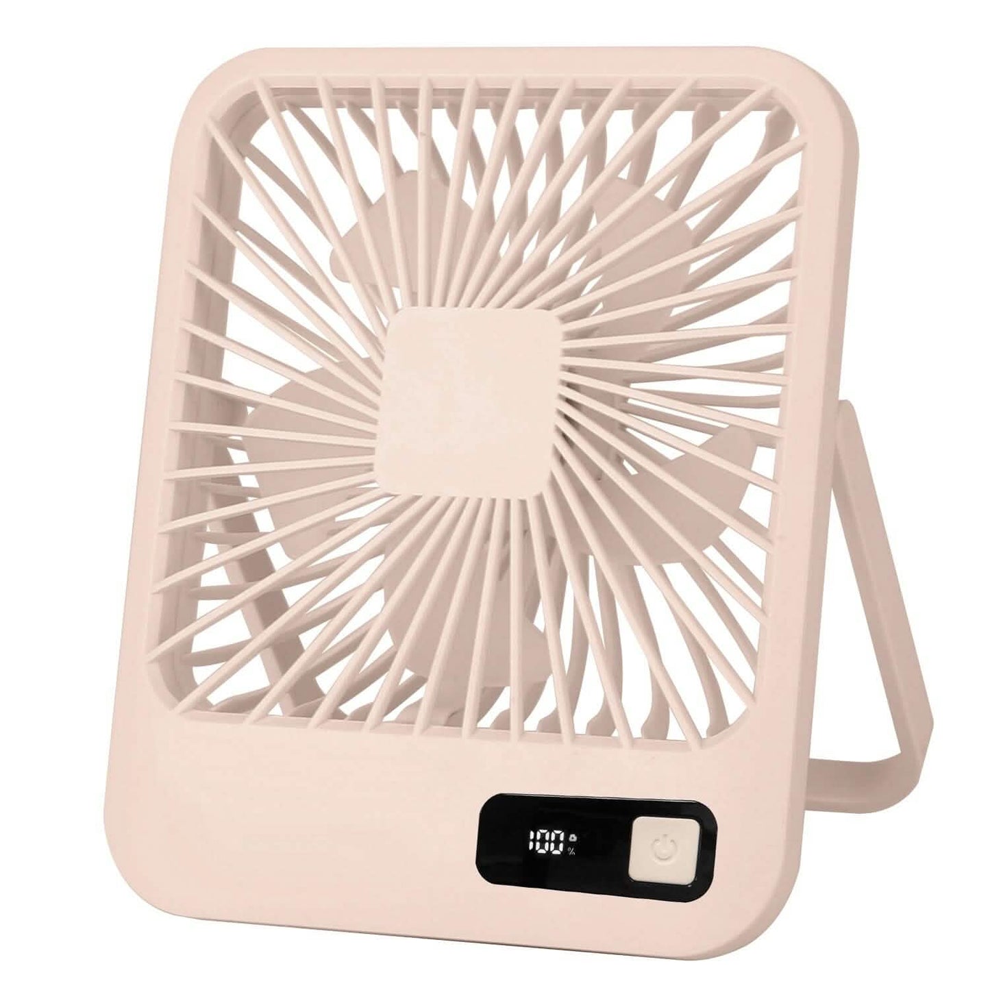 Mini Desktop Cooling Fan Rechargeable Battery Powered with LCD Display - BACKUPMYFILESNOW.COM®