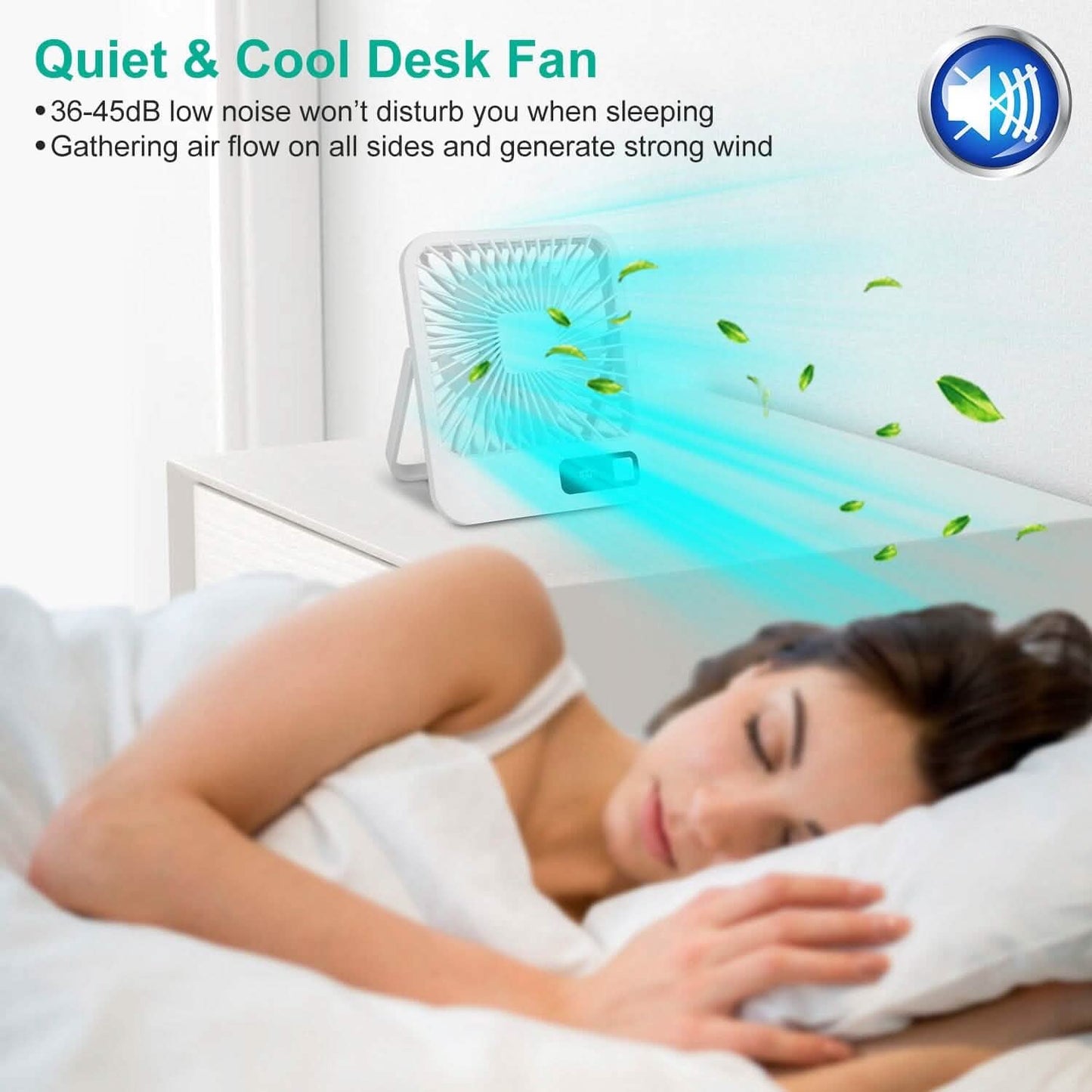 Mini Desktop Cooling Fan Rechargeable Battery Powered with LCD Display - BACKUPMYFILESNOW.COM®
