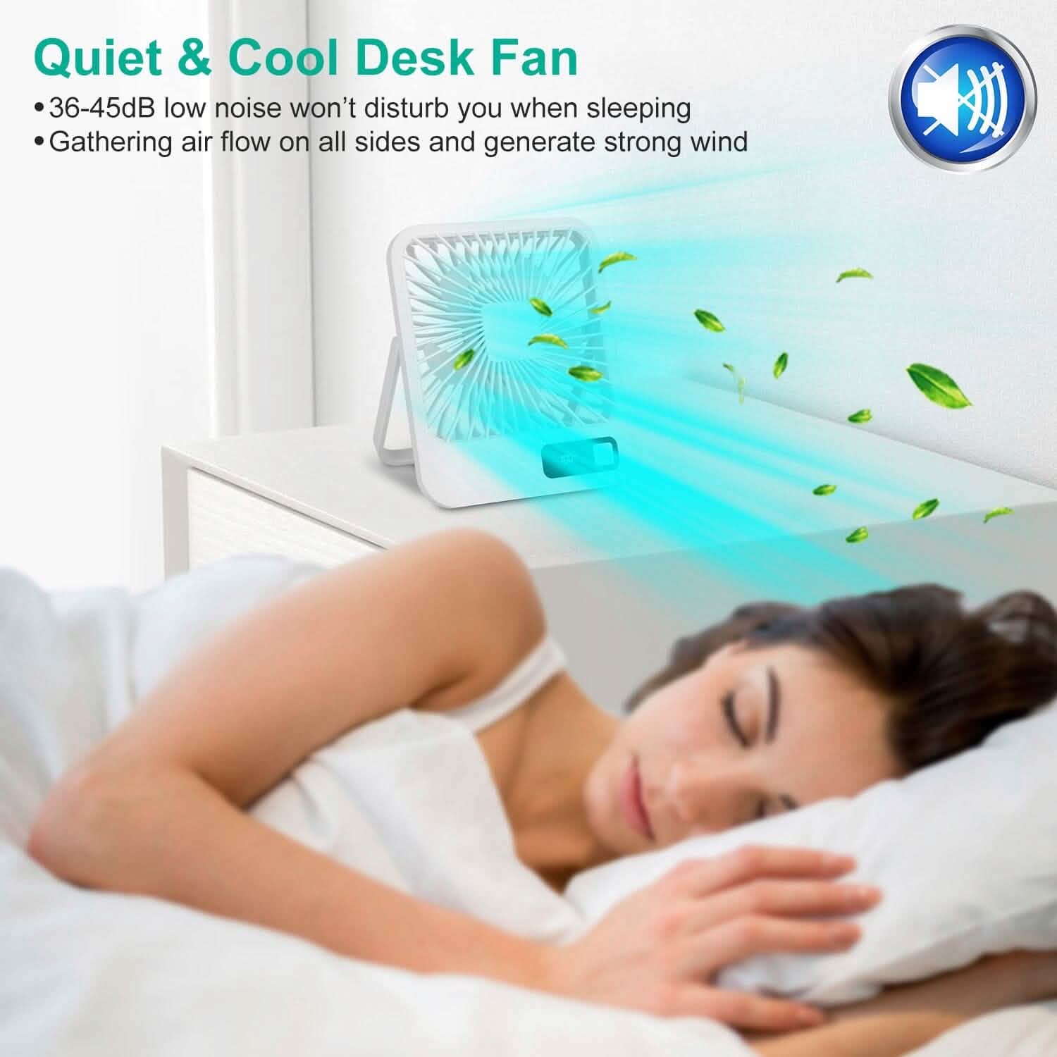 Mini Desktop Cooling Fan Rechargeable Battery Powered with LCD Display - BACKUPMYFILESNOW.COM®