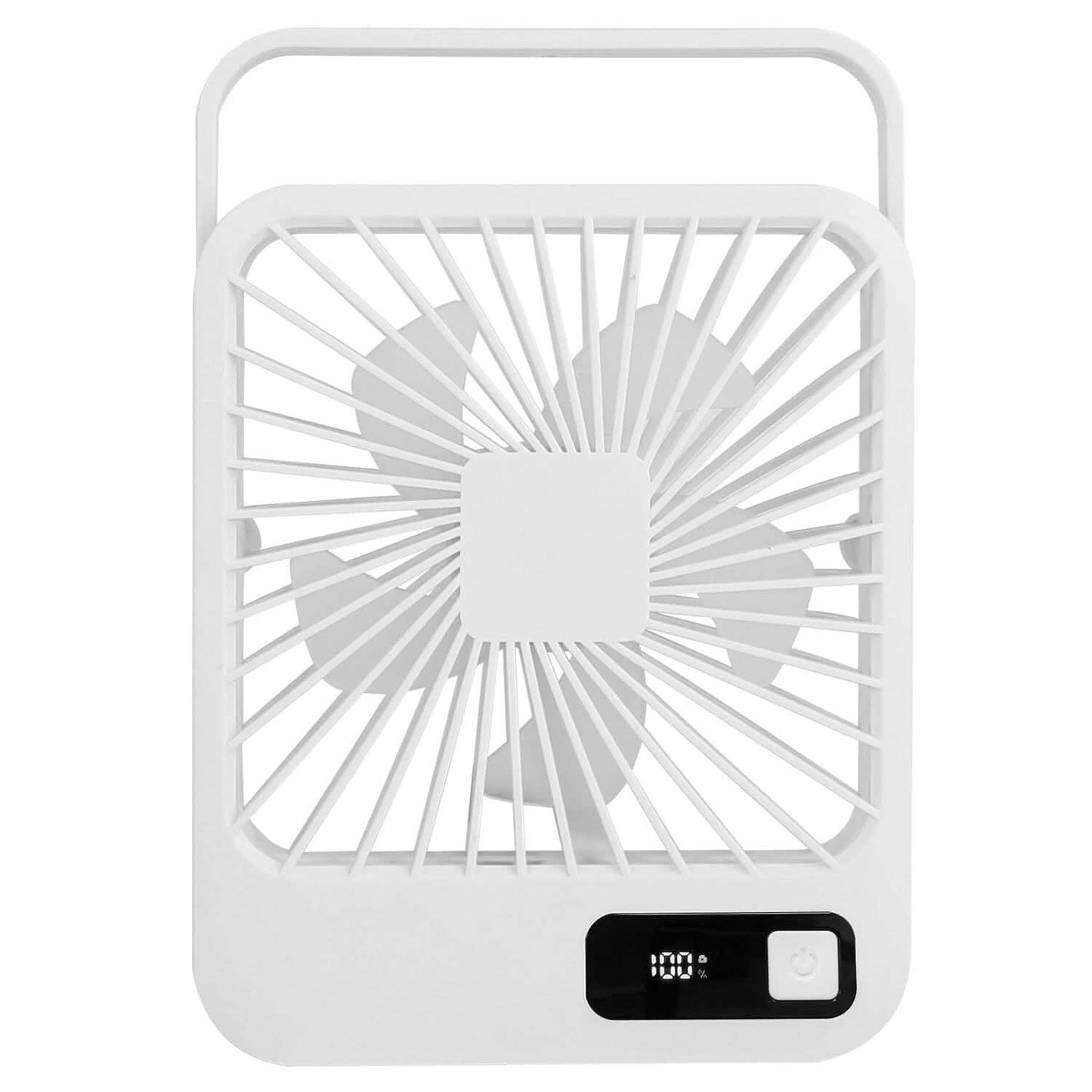 Mini Desktop Cooling Fan Rechargeable Battery Powered with LCD Display - BACKUPMYFILESNOW.COM®