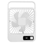 Mini Desktop Cooling Fan Rechargeable Battery Powered with LCD Display - BACKUPMYFILESNOW.COM®