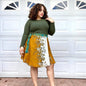 Knee-length mini sari wrap skirt made with eco-friendly yarn by Darn Good Yarn, featuring crochet and boho-style design for women.