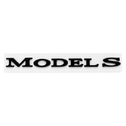 Tesla Model 3/Y/S/X tailgate emblem badge by Tesery, a sleek sticker for customizing Tesla vehicle rear branding.