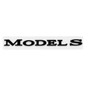 Tesla Model 3/Y/S/X tailgate emblem badge by Tesery, a sleek sticker for customizing Tesla vehicle rear branding.