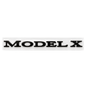 Tesla Model 3/Y/S/X tailgate emblem badge by Tesery, sleek chrome sticker for car rear customization.