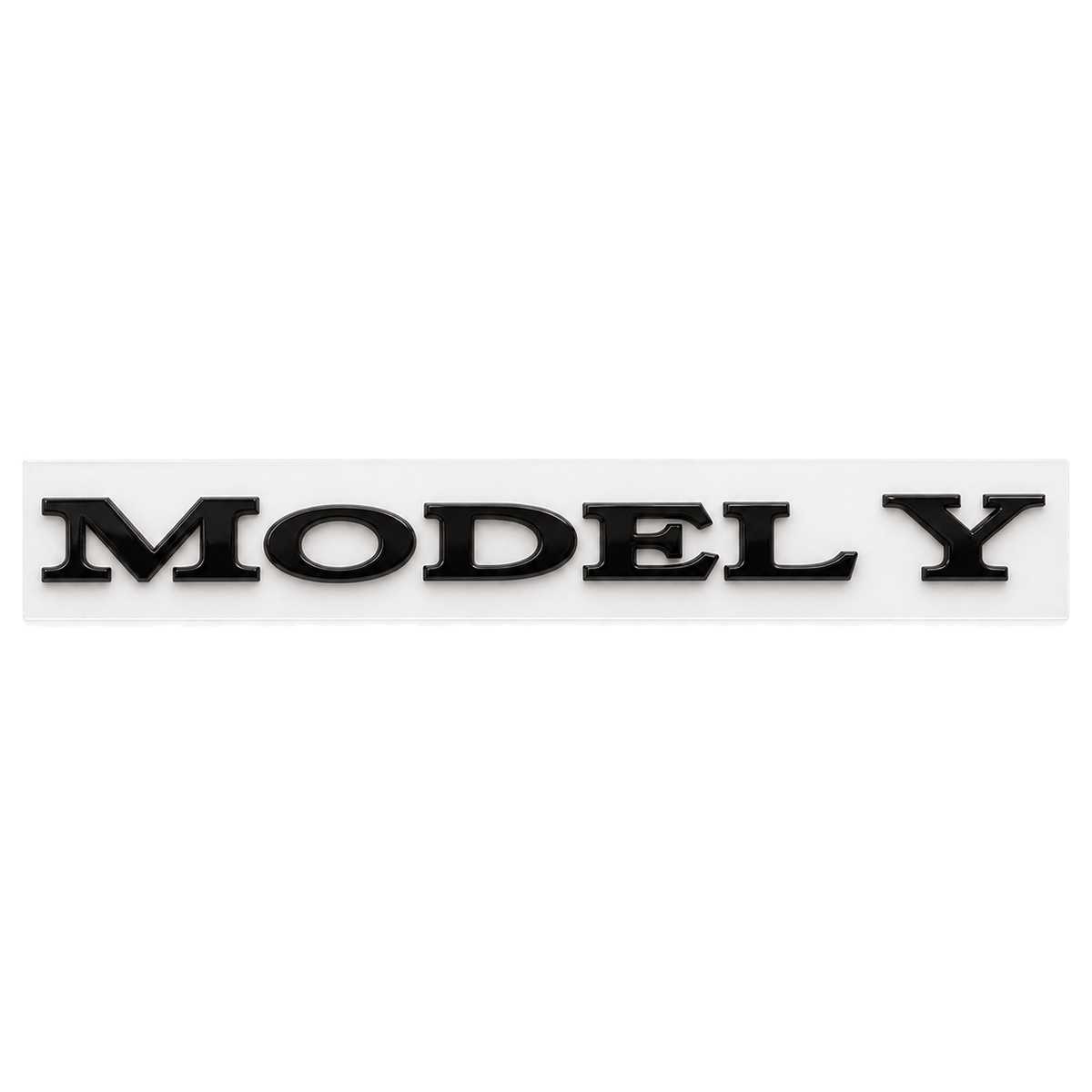 Tesla Model 3/Y/S/X tailgate emblem badge by Tesery, a sleek sticker for customizing Tesla electric vehicles.