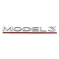 Tesla Model 3/Y/S/X tailgate emblem badge by Tesery, sleek metal sticker for customizing Tesla electric vehicles.