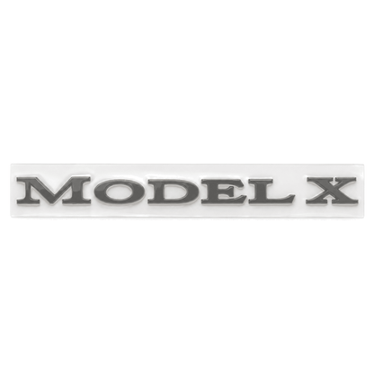 Tesla Model 3/Y/S/X tailgate emblem badge, authentic Tesery Official Store sticker for vehicle branding and customization.