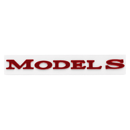 Tesla Model 3/Y/S/X tailgate emblem badge by Tesery, sleek sticker for customizing your Tesla vehicle's rear.