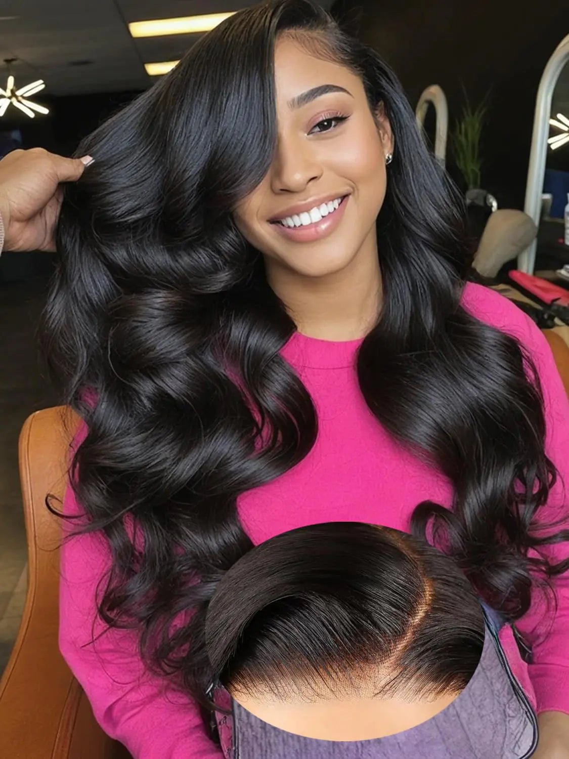 Monaluxe Body Wave Lace Front Wigs Human Hair 6x4 Glueless Wig Human hair Pre Plucked Pre Cut Lace Closure Wigs Human Hair HD Lace Front Wigs Human Hair 22 Inch - BACKUPMYFILESNOW