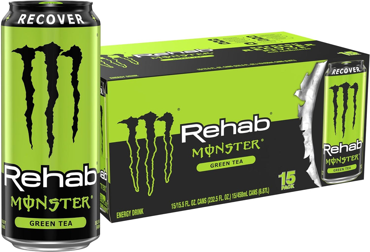 Pack of 12 Monster Energy Java Monster Mean Bean coffee energy drinks in 15-ounce cans, featuring bold coffee and energy blend.