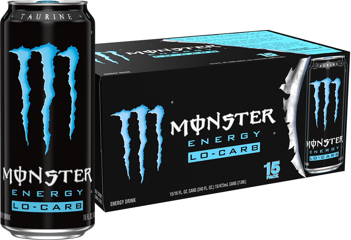 Pack of 12 Monster Java Monster Mean Bean coffee energy drinks in 15-ounce cans, featuring bold branding and coffee-energy blend.