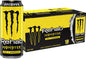 12-pack of Monster Java Monster Mean Bean coffee energy drinks, 15 oz cans with bold branding and coffee-energy blend.