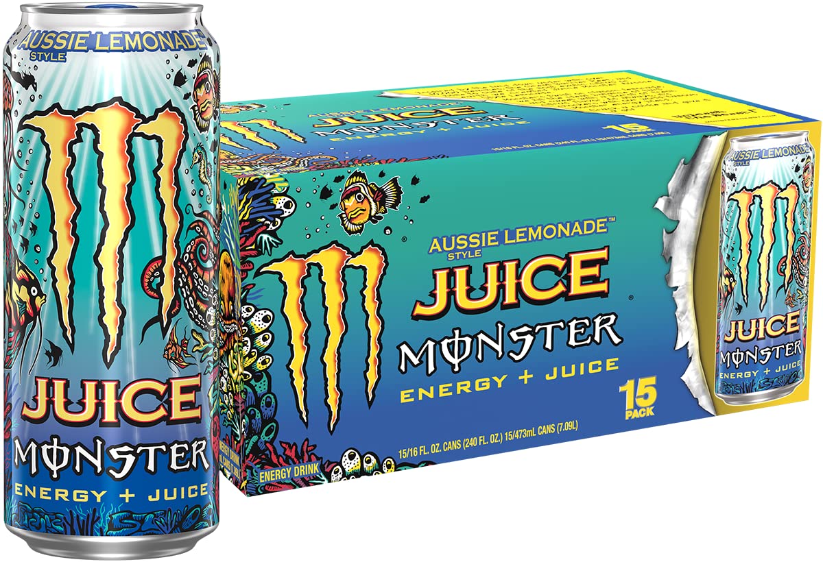 Pack of 12 Monster Java Monster Mean Bean coffee energy drinks in 15-ounce cans, featuring bold branding and coffee energy blend.