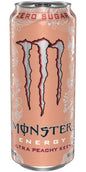Monster Energy Ultra Peachy Keen sugar-free energy drink in a 16oz can with vibrant peach and black design.
