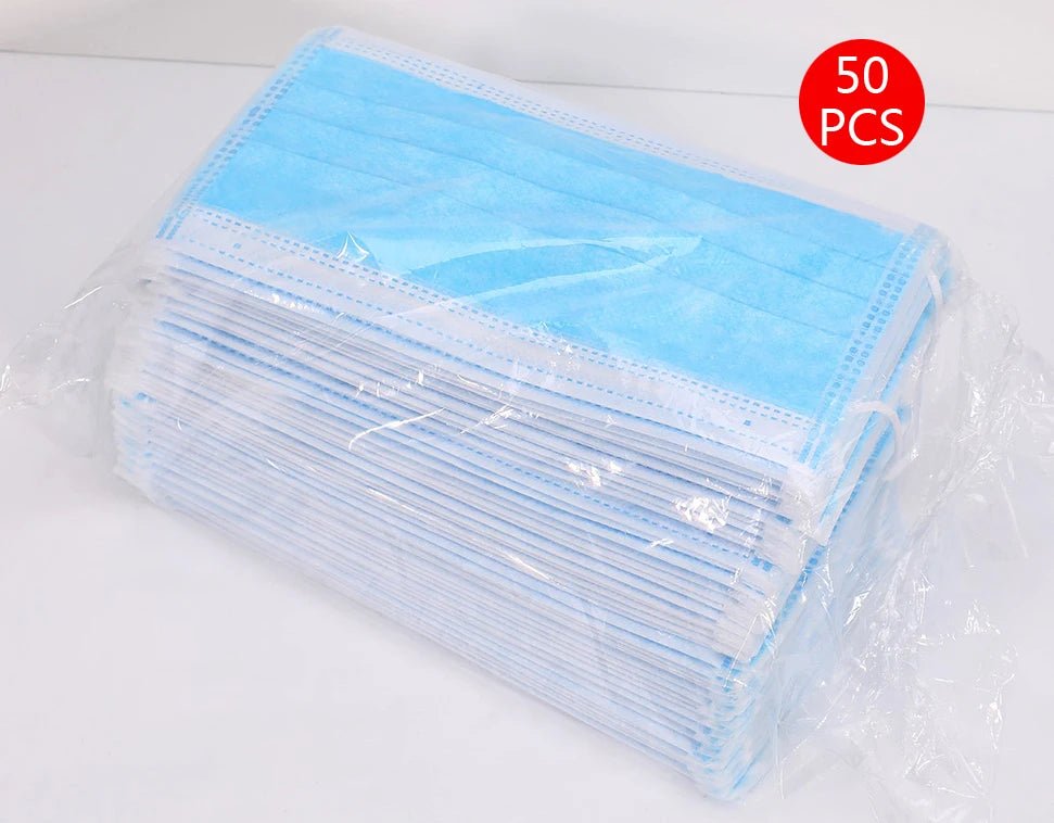 Mouth Masks 3 - layer Anti - Dust Disposable Mascarillas Non Woven Meltblown Cloth Masks Elastic Ear Loop Face Mask - BACKUPMYFILESNOW