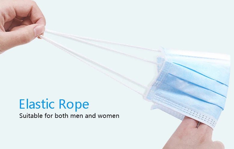 Mouth Masks 3 - layer Anti - Dust Disposable Mascarillas Non Woven Meltblown Cloth Masks Elastic Ear Loop Face Mask - BACKUPMYFILESNOW