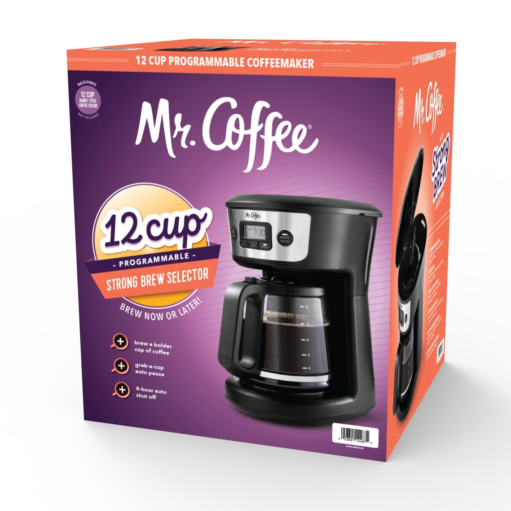 Mr. Coffee Programmable Coffee Maker, 12 - Cup Coffee Maker, Black - BACKUPMYFILESNOW.COM®