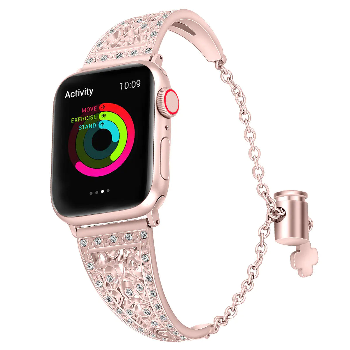 Metal Diamond-Studded Adjustable Band for Apple Watch