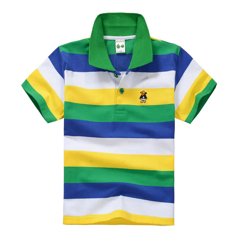 CUHK Children's Cotton Striped Polo Shirt