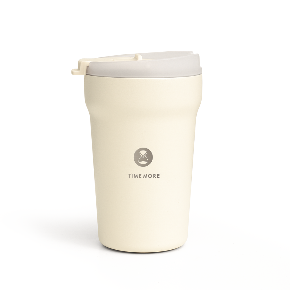 Timemore Travel Tumbler with sleek design, perfect for on-the-go hot and cold beverages, in a modern home and garden setting.