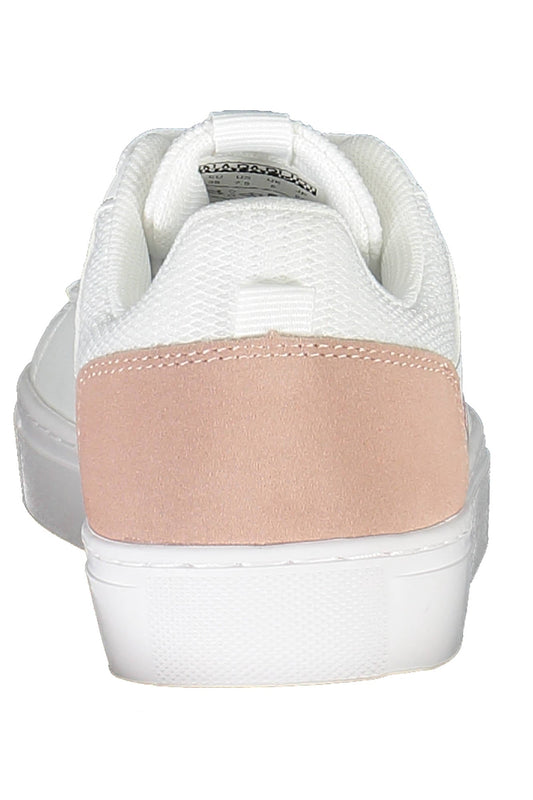 White women's NAPAPIJRI SHOES sneakers, sporty footwear with a sleek design, perfect for active and casual wear.