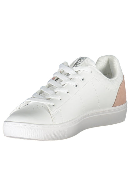 White women's NAPAPIJRI SHOES sneakers for sports footwear, featuring a sleek design and comfortable fit.