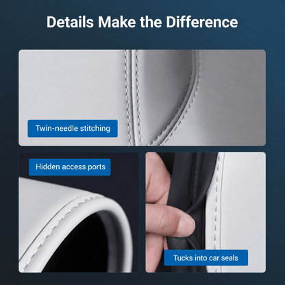 Nappa leather trunk mats for Tesla Model Y Juniper, 7-piece set, durable and stylish interior protection by Tesery Official Store.