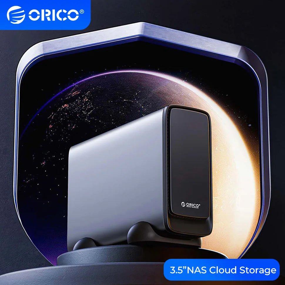 NAS Private Server Network Attached Cloud Home Storage Type C External Hard Drive Case 2.5/3.5 inch SATA SSD HDD Enclosure - BACKUPMYFILESNOW.COM®