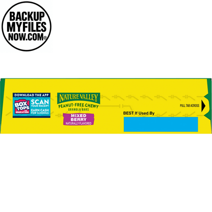 Nature Valley Peanut-Free Chewy Granola Bars with Mixed Berry flavor, 5 bars in a 4.6 oz pack, featuring berry-filled granola bars.