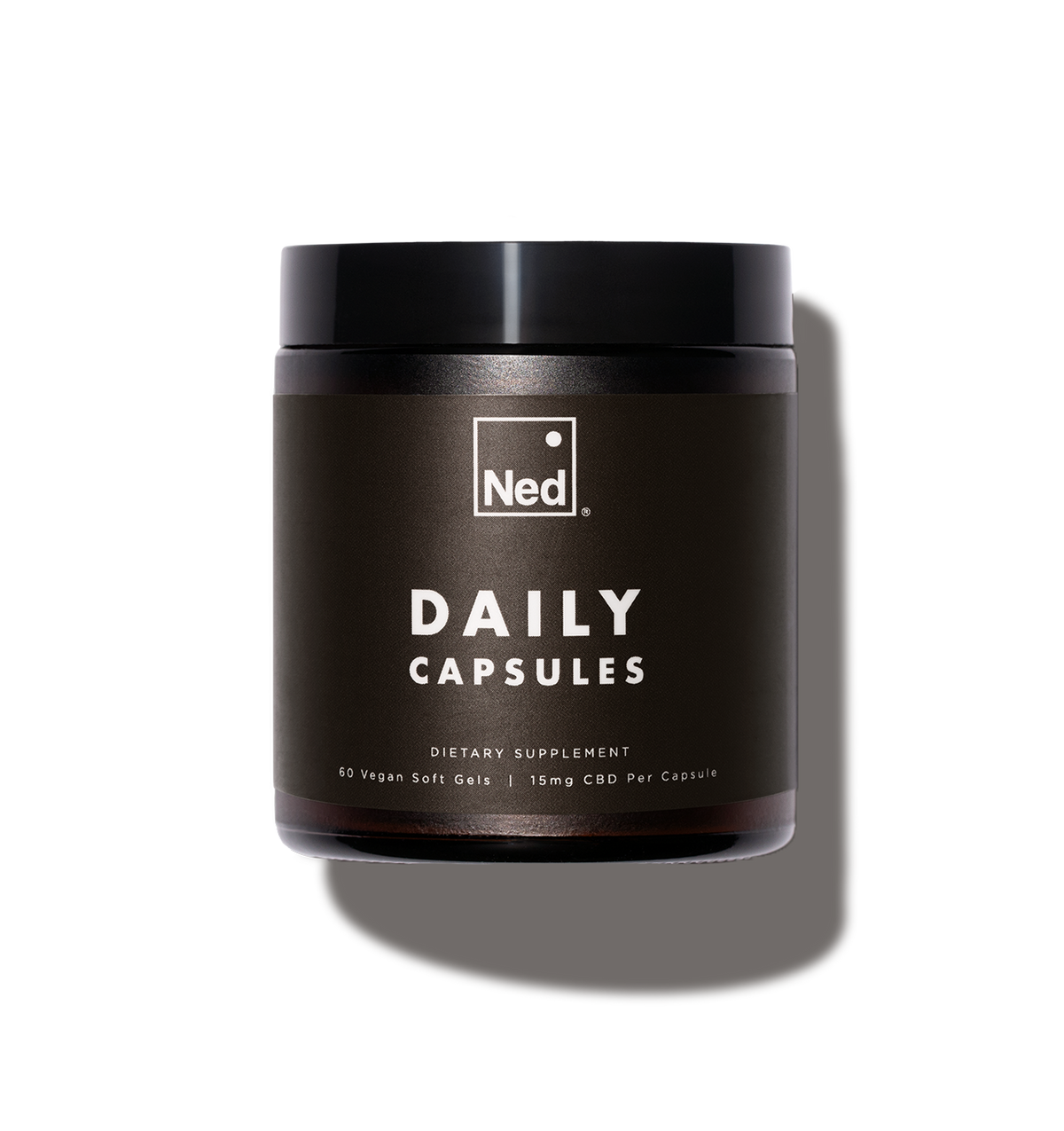 Foria Daily Capsules in a bottle, natural dietary supplement with small softgel capsules for daily wellness.