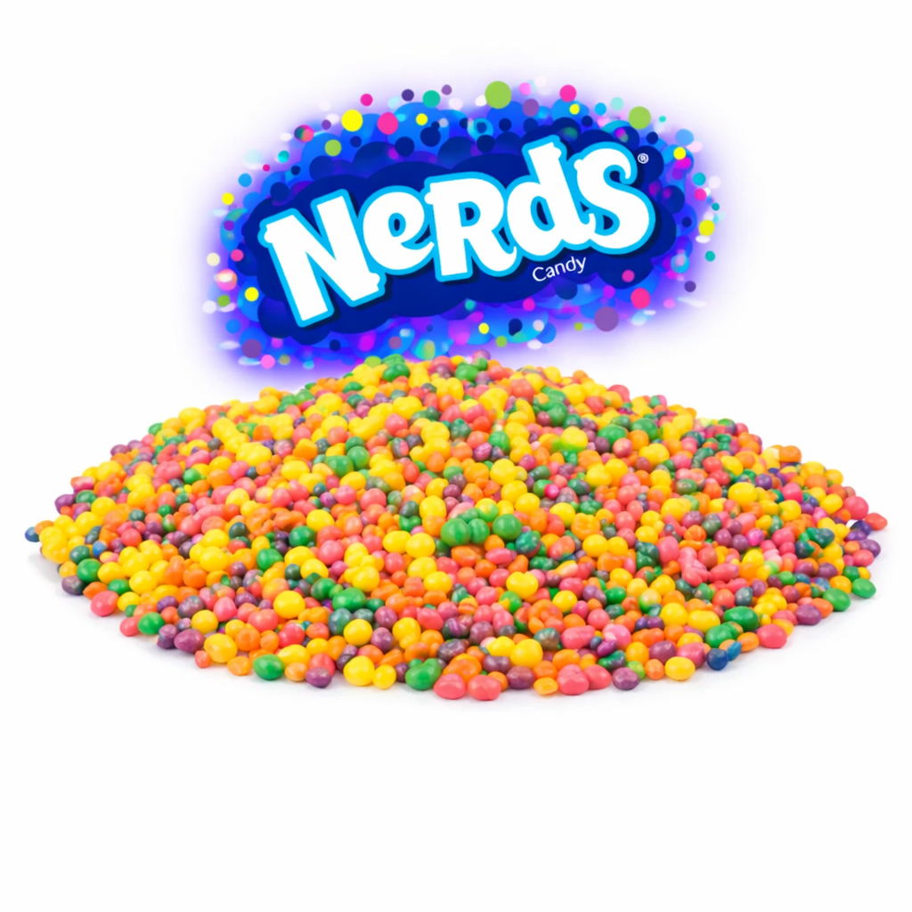 Colorful Nerds Rainbow Candy by Candy In Bulk, crunchy assorted candies in a large bulk value bag.