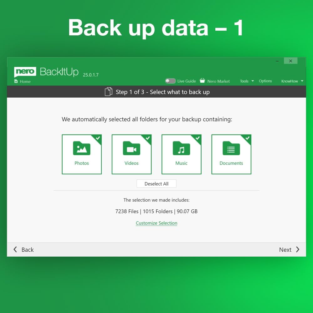 Nero BackItUp – Data Backup Software | Automatic Backup, Data Recovery, Cloud Backup, Fully Automated | Lifetime License | 1 PC | Windows 11/10/8/7 - BACKUPMYFILESNOW