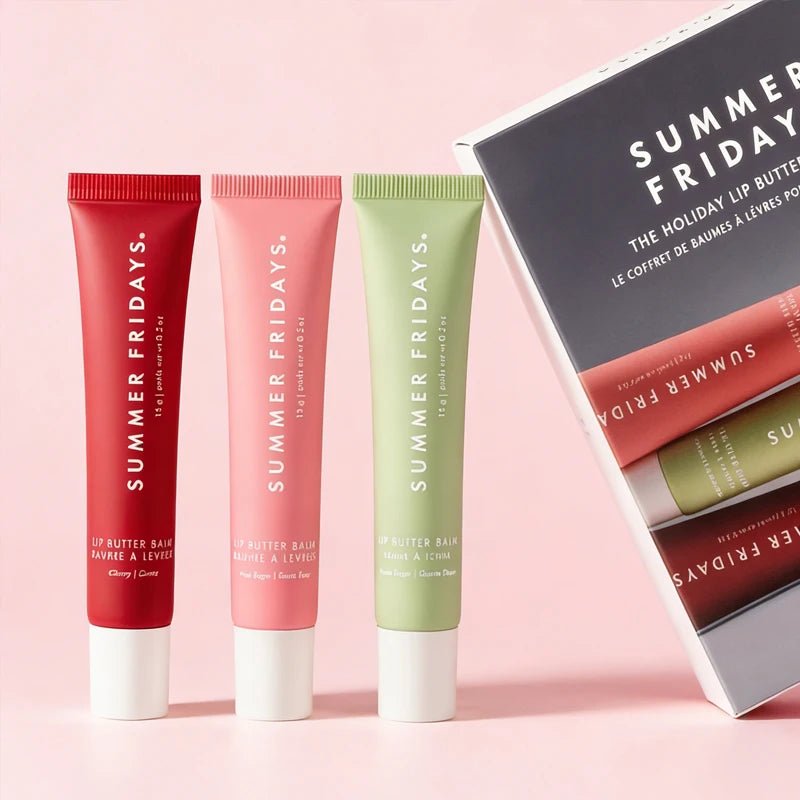 NEW Summer Fridays Mini Lip Gloss Set Vanilla Beige Lip Balm Long Lasting Moisturizing Smooth Soft Tube Makeup Lip Care Suit - BACKUPMYFILESNOW.COM®