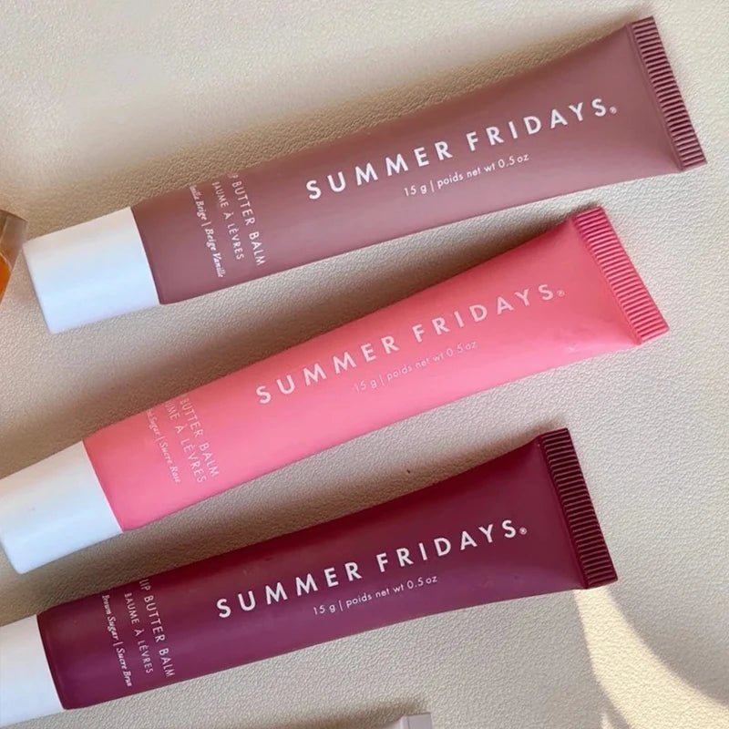NEW Summer Fridays Mini Lip Gloss Set Vanilla Beige Lip Balm Long Lasting Moisturizing Smooth Soft Tube Makeup Lip Care Suit - BACKUPMYFILESNOW.COM®