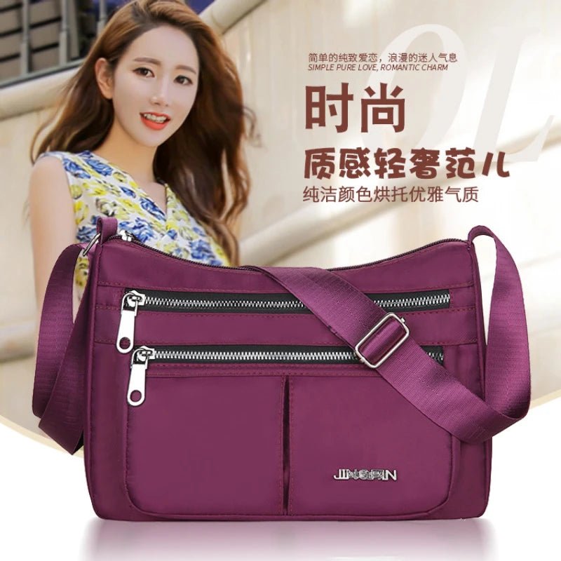 New Women's Bag Fashion Mother Shoulder Bag Oxford Waterproof and Elderly Leisure Travel Large Capacity Bag - BACKUPMYFILESNOW