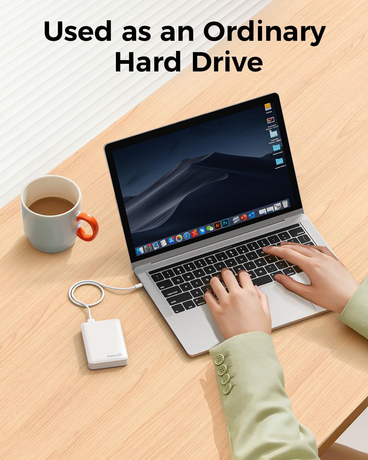 NEWQ Hard Drive for Phone & Computer: USB Flash Storage Device Photo Memory Stick for iPhone, iPad, MacBook Compatible with Apple iOS & Android Cellphone Backup Pictures, Videos, Etc (2, TB) - BACKUPMYFILESNOW