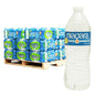 Niagara purified drinking water bottles, 16.9 oz, 40-pack, on a half pallet, with 24 cases visible in the image.