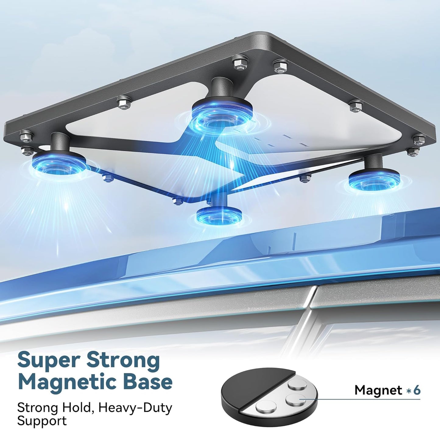 Nogoal Starlink Mini Magnetic Roof Mount with protective cover, ideal for RV, truck, boat, camping, and off-road setups.
