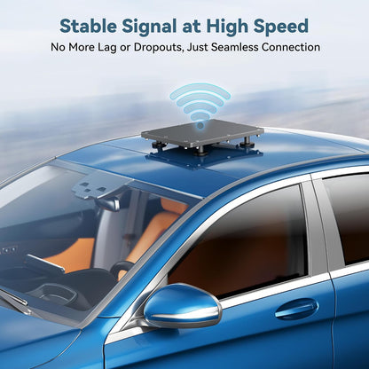 Nogoal Starlink Mini Magnetic Roof Mount with protective cover, compatible with RV, truck, boat, camping, and off-road setups.