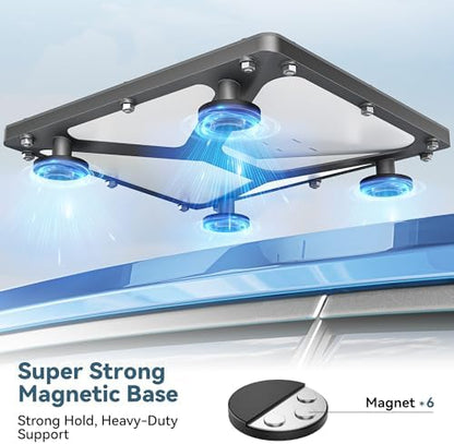 Nogoal Starlink Mini Magnetic Mount in silver with protective cover, designed for RV, truck, boat, camping, and off-road mounting.