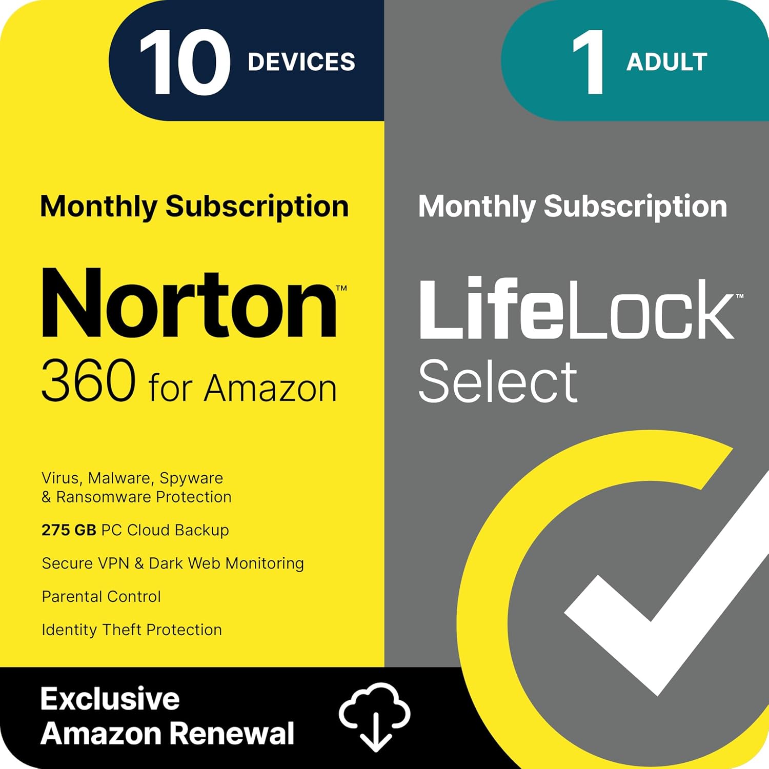 Norton 360 Premium 2026 Ready, Antivirus software for 10 Devices with Auto - Renewal – Includes Advanced AI Scam Protection, VPN, Dark Web Monitoring & PC Cloud Backup [Download] - BACKUPMYFILESNOW