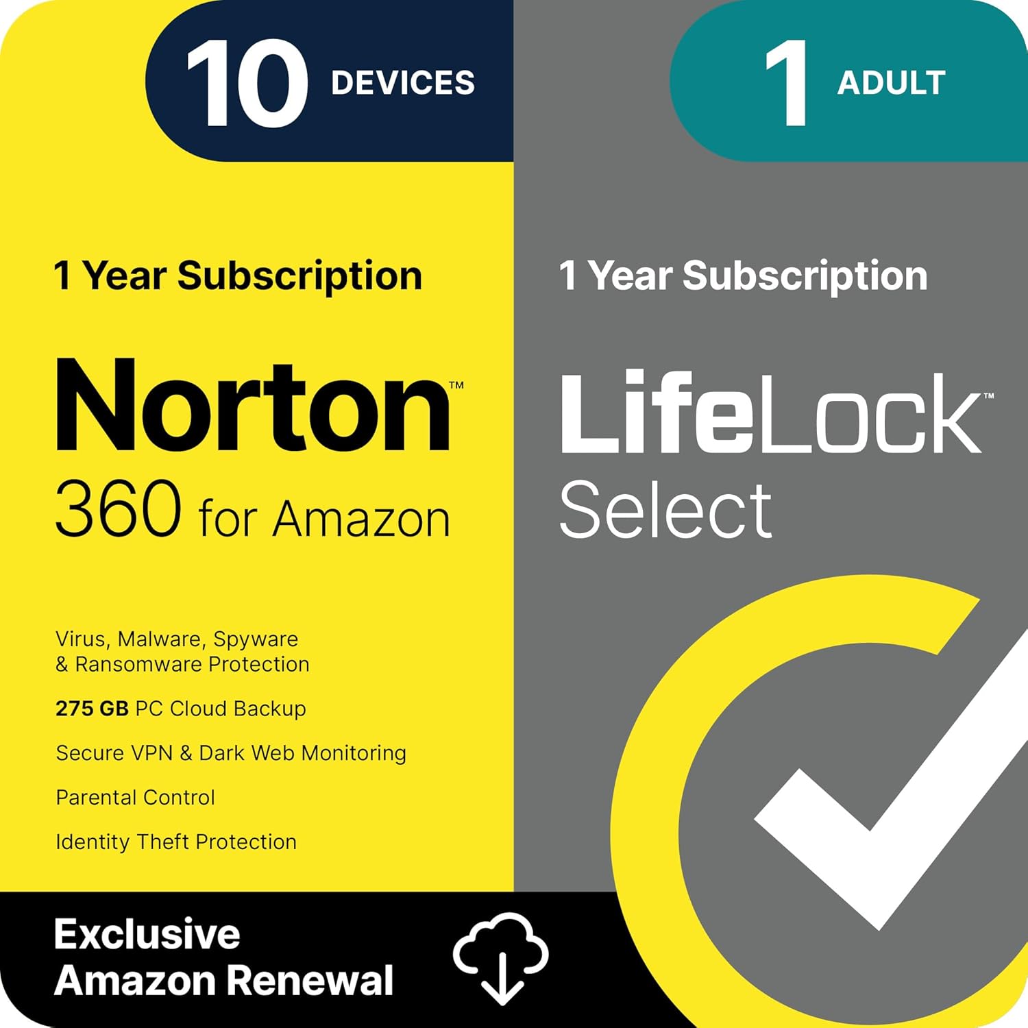 Norton 360 Premium 2026 Ready, Antivirus software for 10 Devices with Auto - Renewal – Includes Advanced AI Scam Protection, VPN, Dark Web Monitoring & PC Cloud Backup [Download] - BACKUPMYFILESNOW
