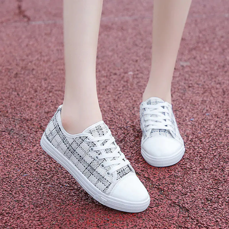 Women's Breathable Canvas Sneakers for Casual Sports